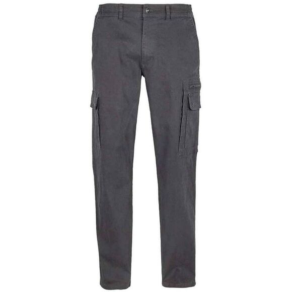 SOLS Mens Docker Stretch Cargo Pants / Dark Grey - Picture 1 of 3